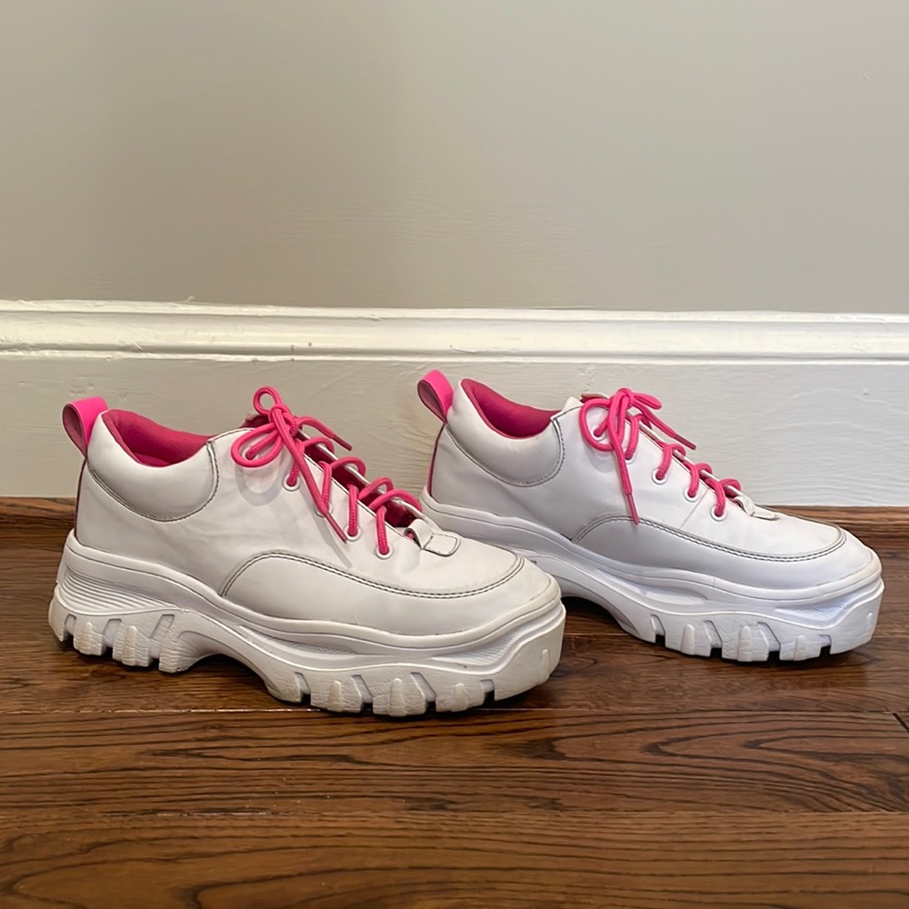 Platform Sneakers w/Soft Leather Uppers
